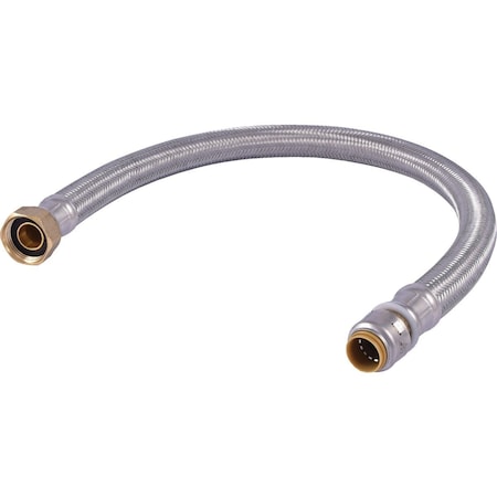 Sharkbite 1/2 In. X 3/4 In. FIP X 24 In. L Braided Flexible Water Heater Connector UR3068FX24